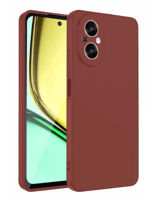 Newface Realme 12 Lite Kılıf First Silikon - Bordo