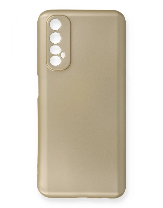 Newface Realme 7 Kılıf First Silikon - Gold