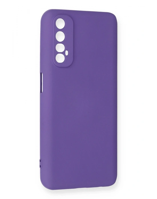 Newface Realme 7 Kılıf Nano içi Kadife Silikon - Mor