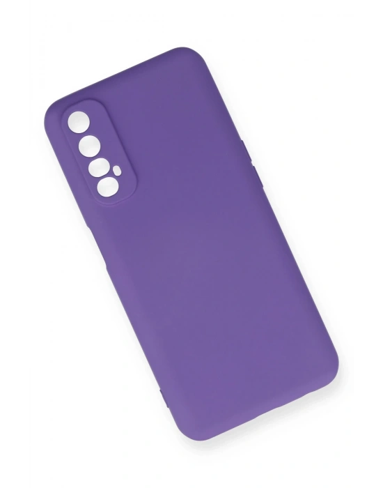 Newface Realme 7 Kılıf Nano içi Kadife Silikon - Mor