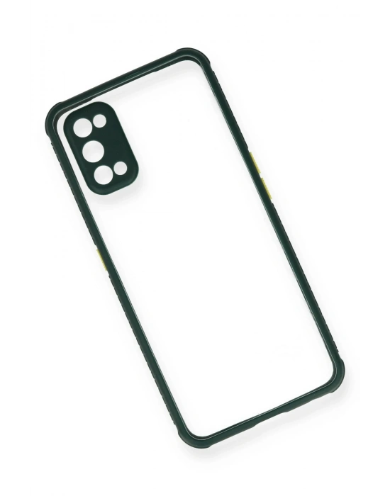 Newface Realme 7 Pro Kılıf Miami Şeffaf Silikon - Koyu Yeşil