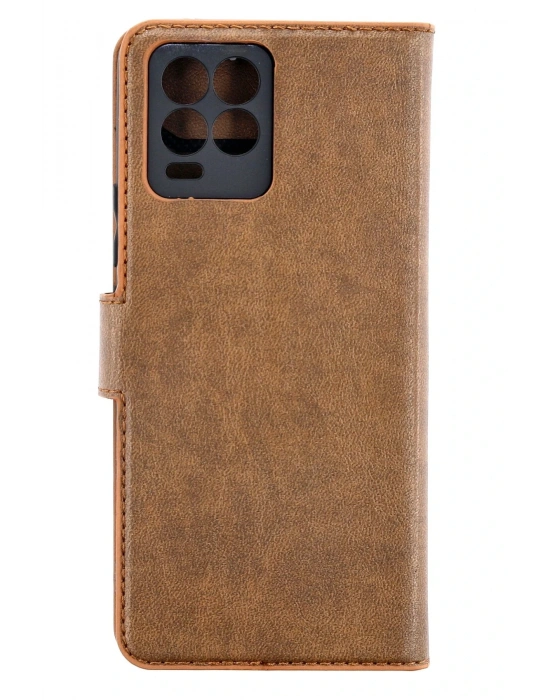 Newface Realme 8 Pro Kılıf Trend S Plus Kapaklı Kılıf - Taba