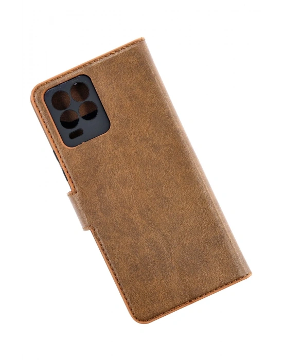 Newface Realme 8 Pro Kılıf Trend S Plus Kapaklı Kılıf - Taba