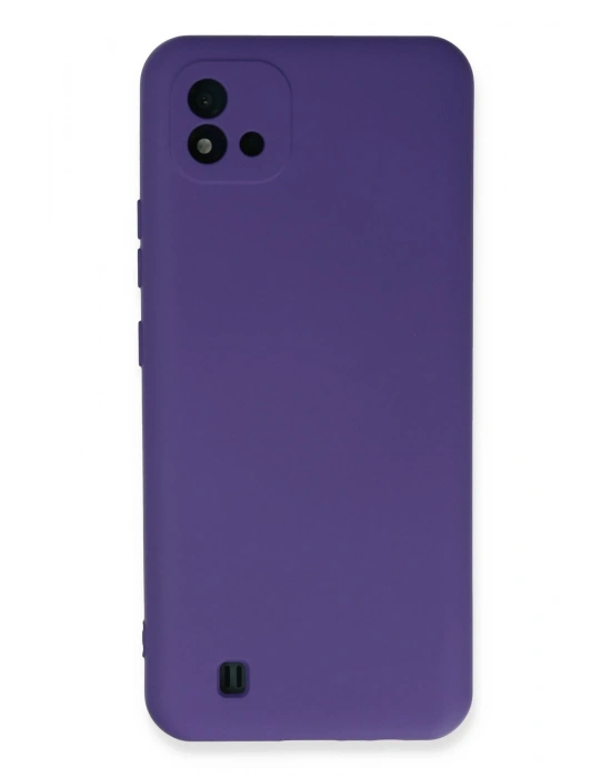 Newface Realme C11 2021 Kılıf Nano içi Kadife Silikon - Mor