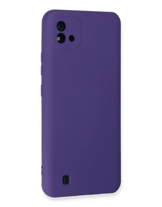 Newface Realme C11 2021 Kılıf Nano içi Kadife Silikon - Mor