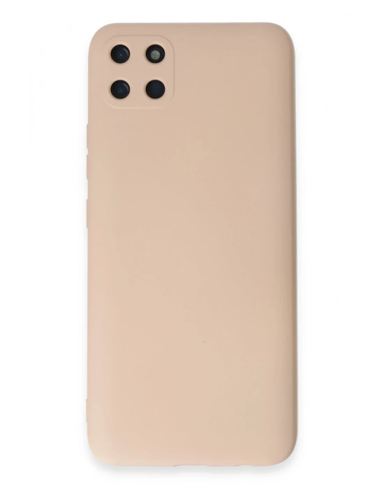 Newface Realme C11 Kılıf Nano içi Kadife Silikon - Pudra