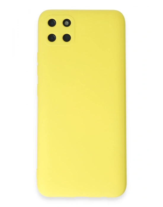 Newface Realme C11 Kılıf Nano içi Kadife Silikon - Sarı