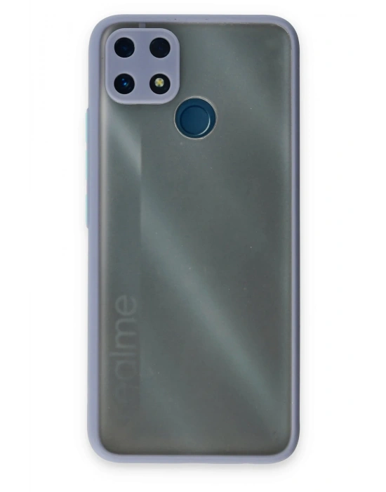 Newface Realme C25 Kılıf Montreal Silikon Kapak - Gri