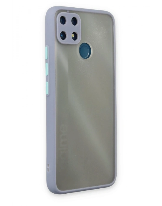 Newface Realme C25 Kılıf Montreal Silikon Kapak - Gri