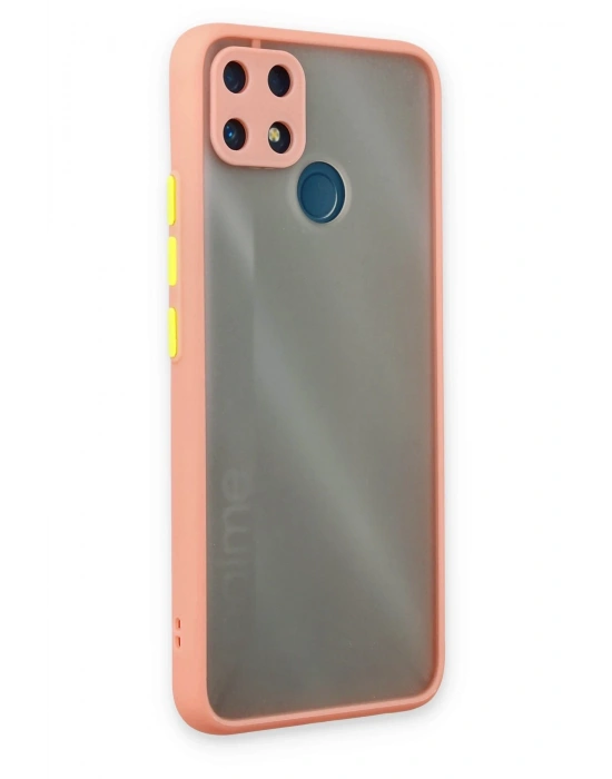 Newface Realme C25 Kılıf Montreal Silikon Kapak - Pembe
