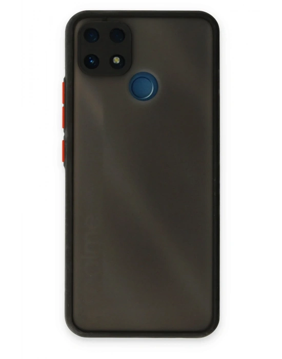 Newface Realme C25 Kılıf Montreal Silikon Kapak - Siyah