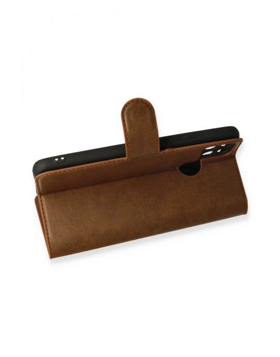 Newface Realme C25 Kılıf Trend S Plus Kapaklı Kılıf - Taba