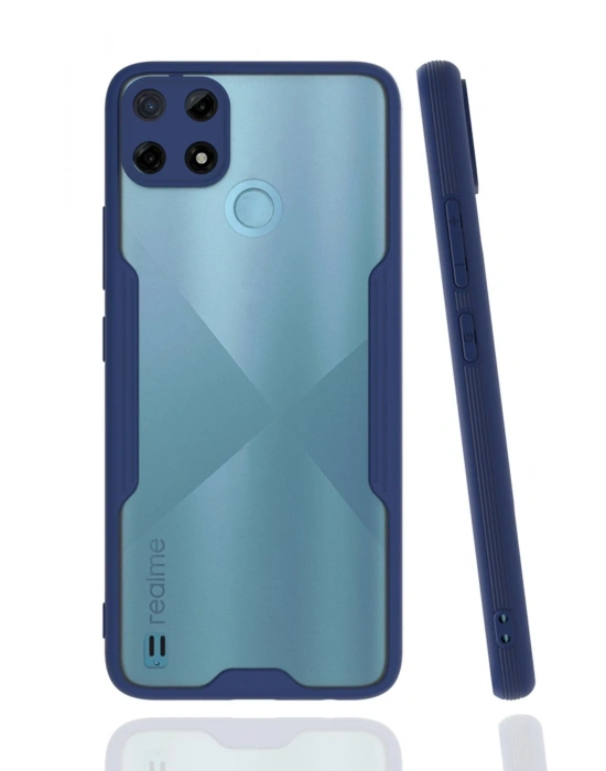 Newface Realme C25Y Kılıf Platin Silikon - Lacivert