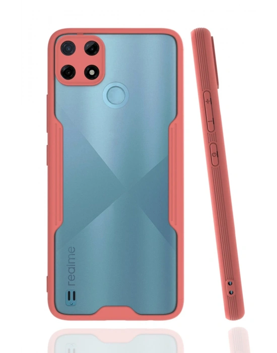 Newface Realme C25Y Kılıf Platin Silikon - Pembe