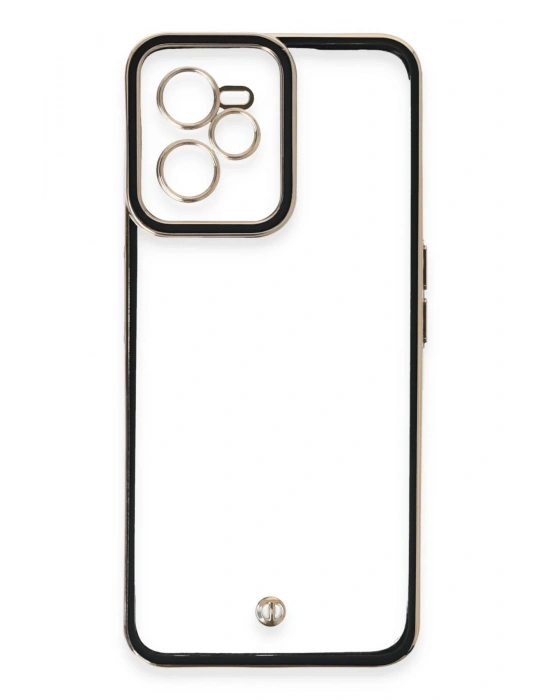 Newface Realme C35 Kılıf Liva Lens Silikon - Siyah