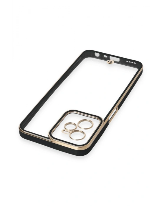 Newface Realme C35 Kılıf Liva Lens Silikon - Siyah