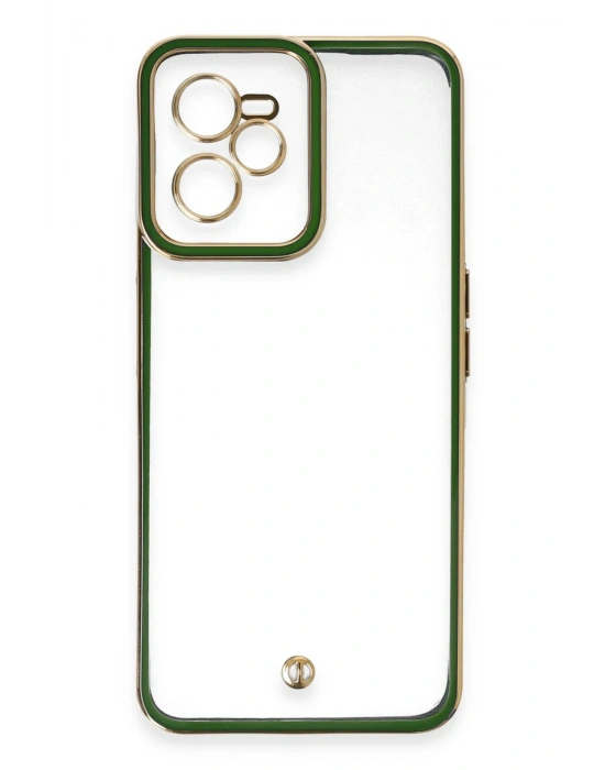 Newface Realme C35 Kılıf Liva Lens Silikon - Yeşil