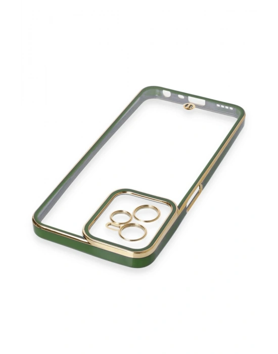 Newface Realme C35 Kılıf Liva Lens Silikon - Yeşil