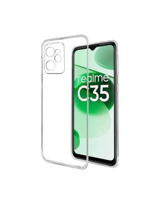 Newface Realme C35 Kılıf Lüx Şeffaf Silikon