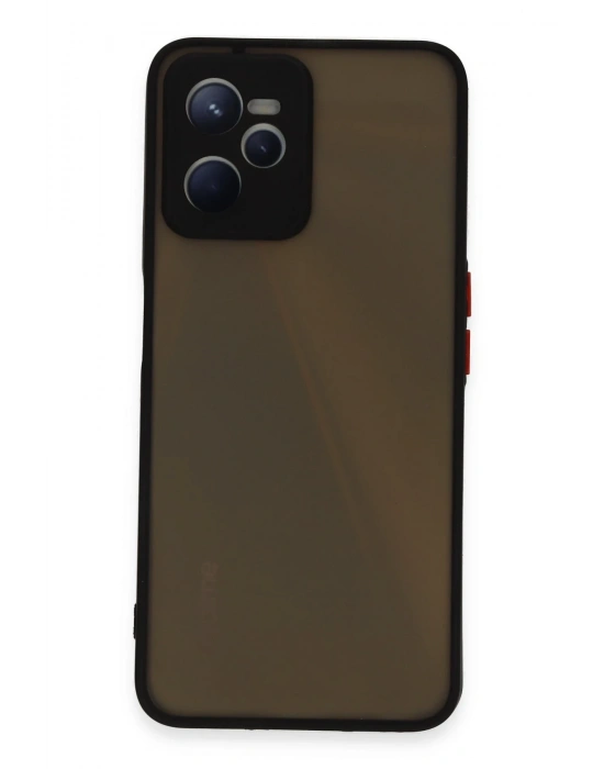 Newface Realme C35 Kılıf Montreal Silikon Kapak - Siyah