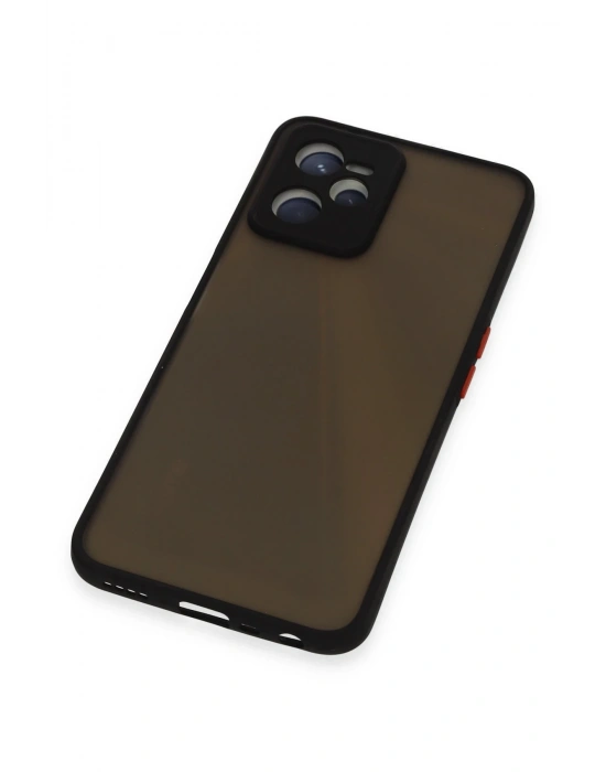Newface Realme C35 Kılıf Montreal Silikon Kapak - Siyah