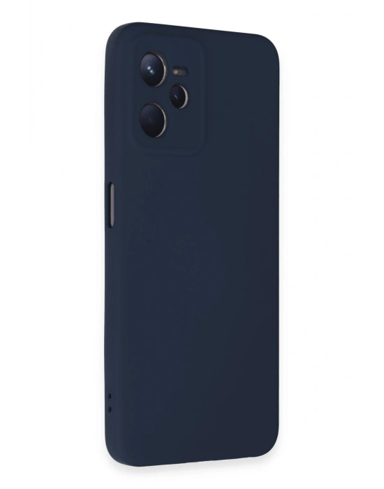 Newface Realme C35 Kılıf Nano içi Kadife Silikon - Lacivert