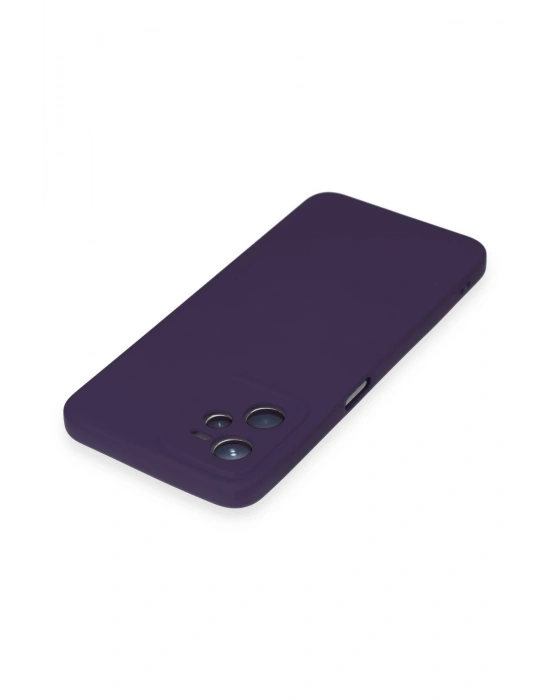 Newface Realme C35 Kılıf Nano içi Kadife Silikon - Mor