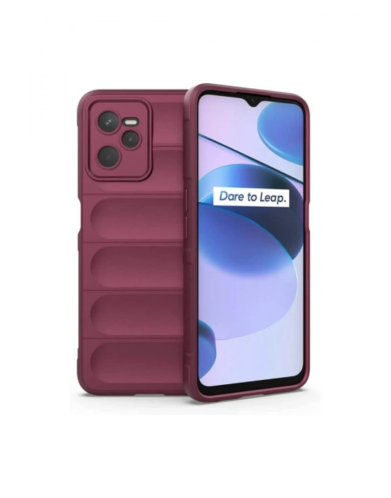 Newface Realme C35 Kılıf Optimum Silikon - Bordo
