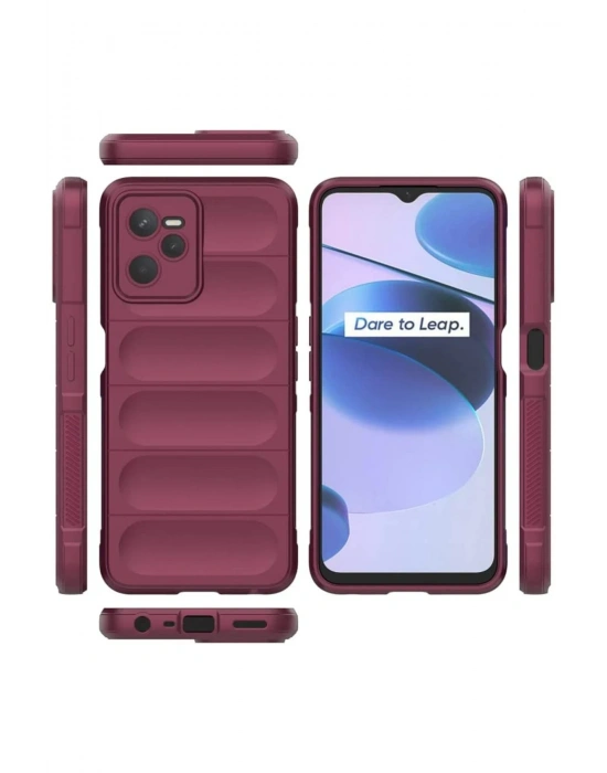 Newface Realme C35 Kılıf Optimum Silikon - Bordo