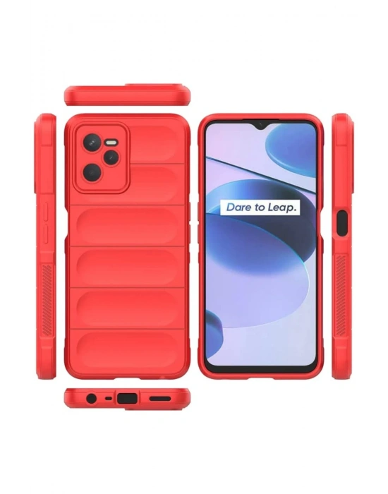 Newface Realme C35 Kılıf Optimum Silikon - Kırmızı