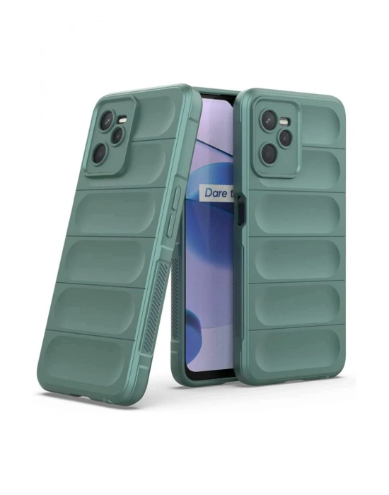 Newface Realme C35 Kılıf Optimum Silikon - Koyu Yeşil