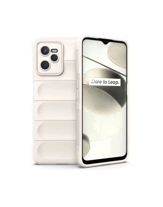 Newface Realme C35 Kılıf Optimum Silikon - Krem