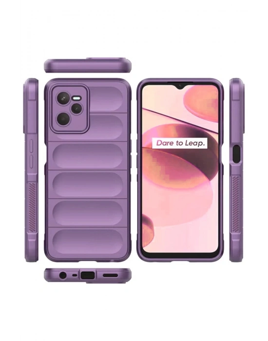 Newface Realme C35 Kılıf Optimum Silikon - Mor