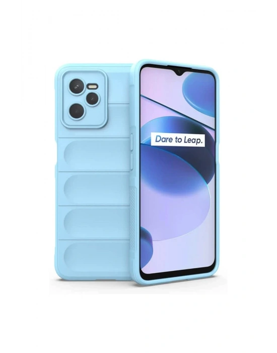 Newface Realme C35 Kılıf Optimum Silikon - Sky Blue