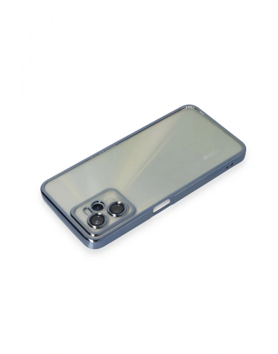 Newface Realme C35 Kılıf Razer Lensli Silikon - Açık Mavi