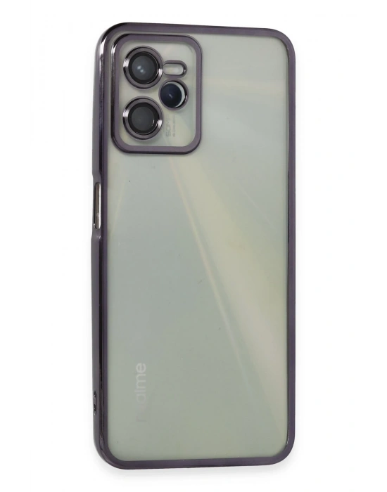 Newface Realme C35 Kılıf Razer Lensli Silikon - Mor