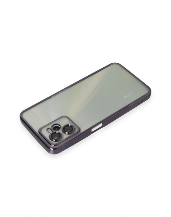 Newface Realme C35 Kılıf Razer Lensli Silikon - Mor