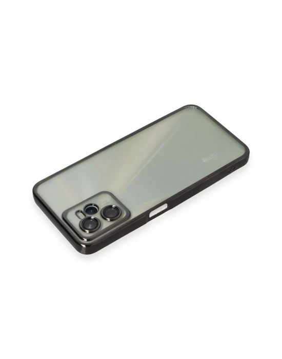 Newface Realme C35 Kılıf Razer Lensli Silikon - Siyah
