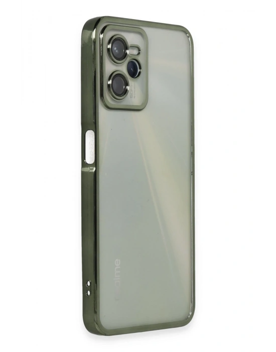 Newface Realme C35 Kılıf Razer Lensli Silikon - Yeşil