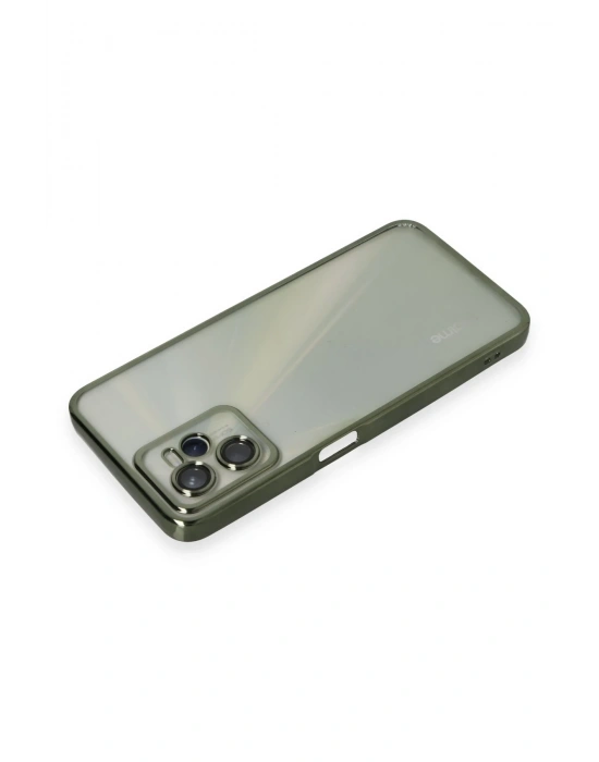 Newface Realme C35 Kılıf Razer Lensli Silikon - Yeşil