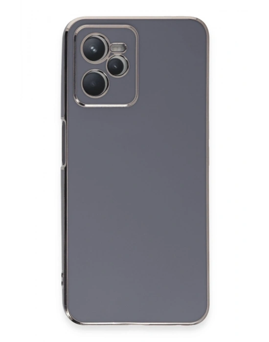 Newface Realme C35 Kılıf Volet Silikon - Mavi