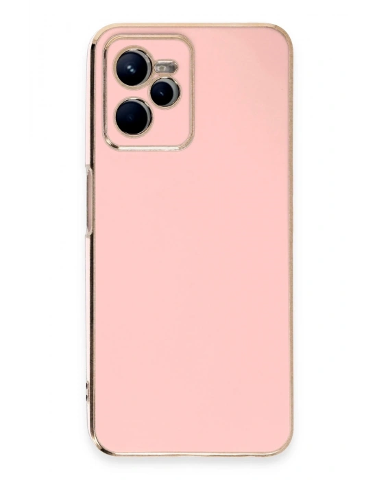 Newface Realme C35 Kılıf Volet Silikon - Pembe