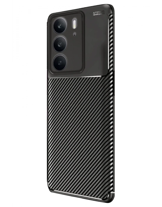 Newface Realme C75 4G Auto Focus Karbon Kapak - Siyah