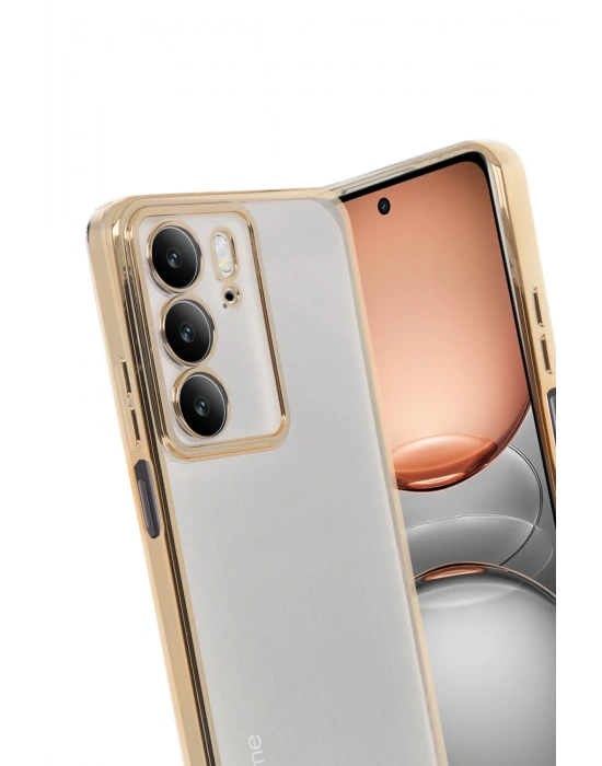 Newface Realme C75 4G Kılıf Razer Lensli Silikon - Gold