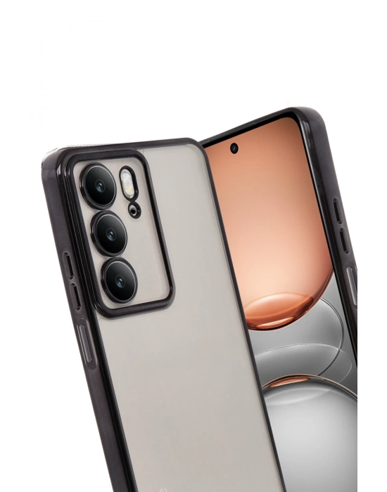 Newface Realme C75 4G Kılıf Razer Lensli Silikon - Siyah