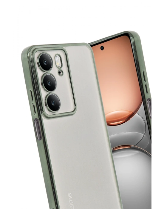 Newface Realme C75 4G Kılıf Razer Lensli Silikon - Yeşil