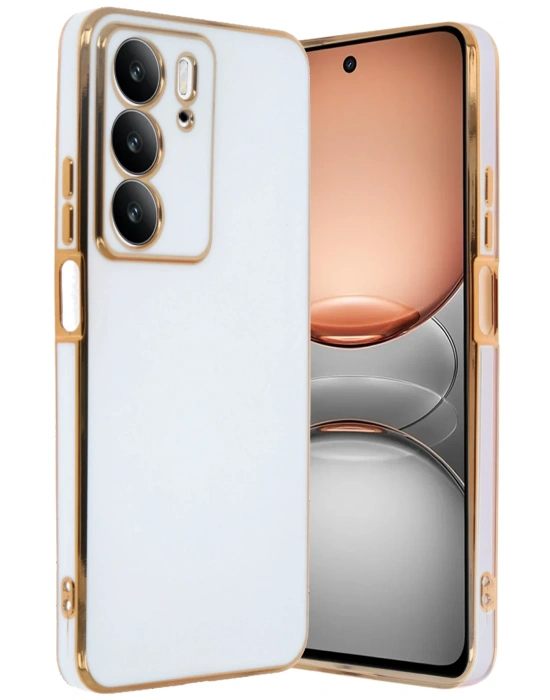 Newface Realme C75 4G Kılıf Volet Silikon - Beyaz