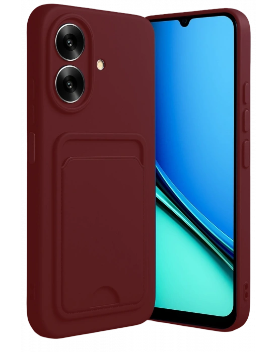 Newface Realme Note 60 Kelvin Kartvizitli Silikon - Bordo