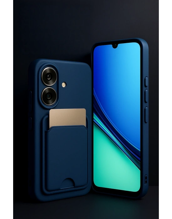 Newface Realme Note 60 Kelvin Kartvizitli Silikon - Lacivert