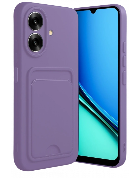 Newface Realme Note 60 Kelvin Kartvizitli Silikon - Lila